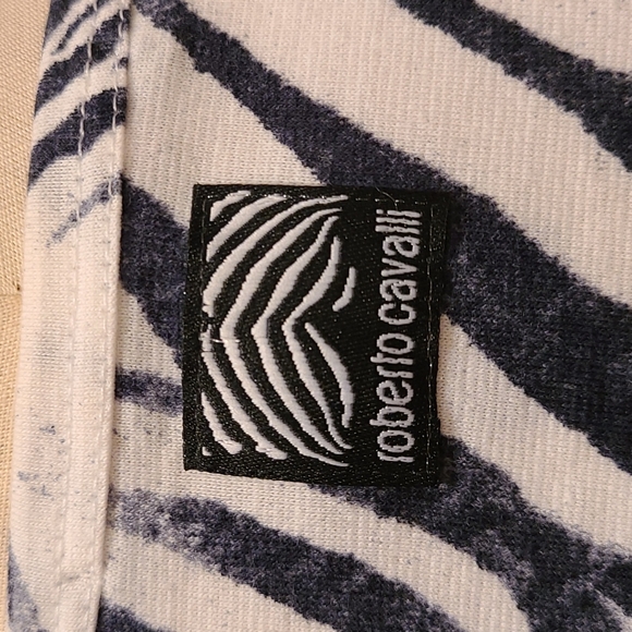 Robert Cavalli black and white men's t-shirt size 54 made in Italy - Picture 7 of 16